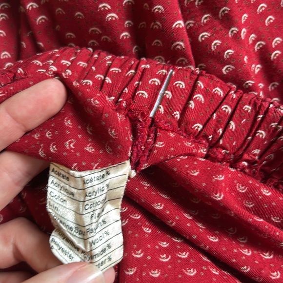 Vintage Red Dotted Midi Skirt - Picture 6 of 6